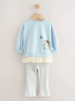 Blauw elfje - Set met top met lange mouwen en legging (3 mnd-7 jr)