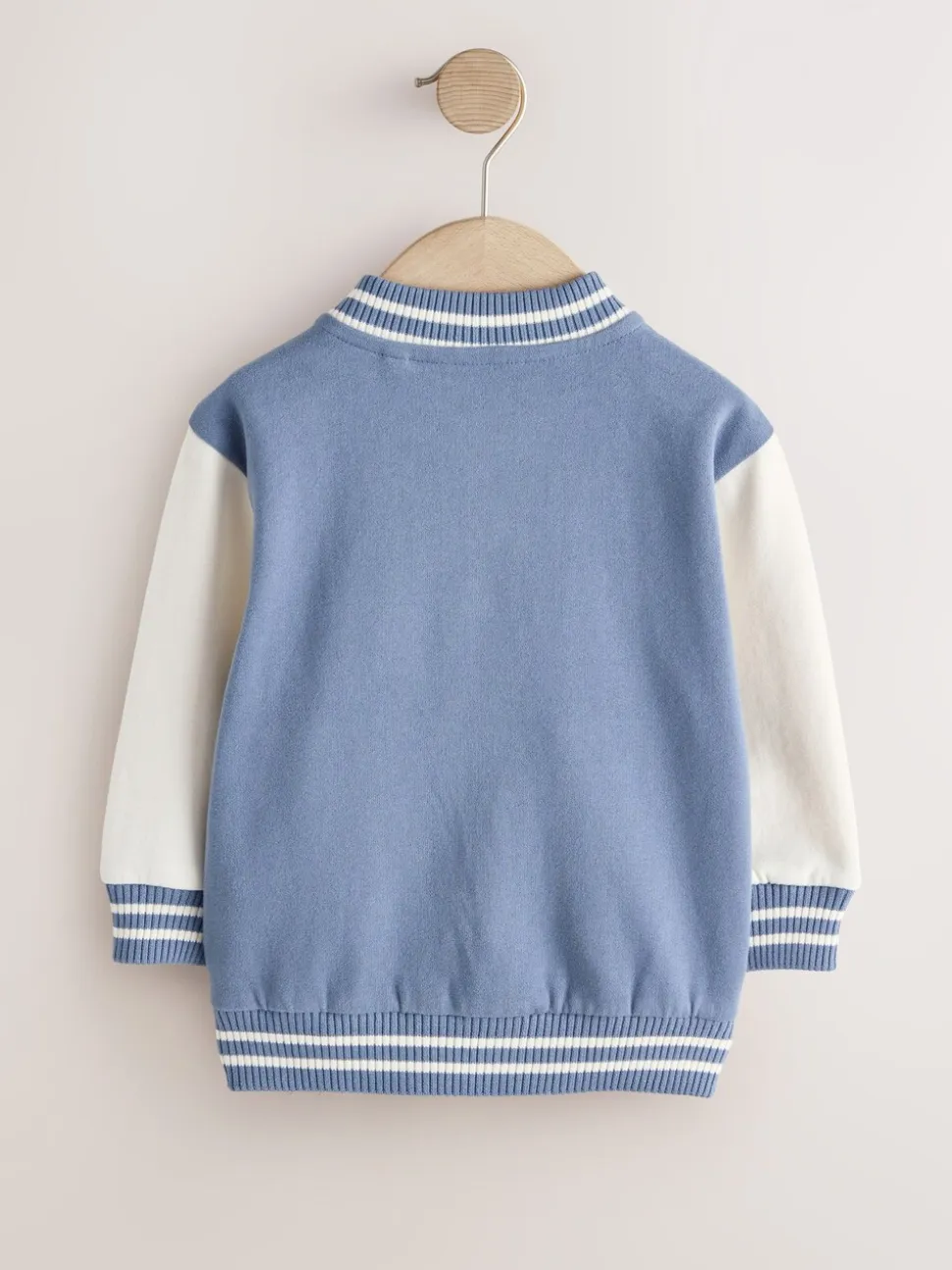 Blauw en ecru - Jersey bomberjack (3mnd -7jr)