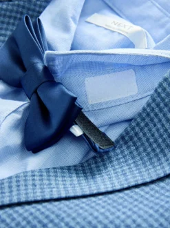Blauw geruit - Set van blazer, overhemd, broek en vlinderdas (3 mnd - 9 jr)