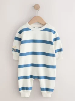 Blauw gestreept - Baby joggingromper (0mnd-3jr)