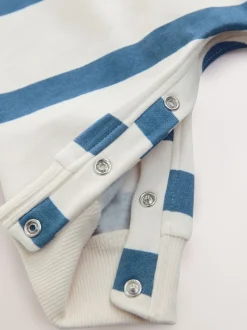 Blauw gestreept - Baby joggingromper (0mnd-3jr)