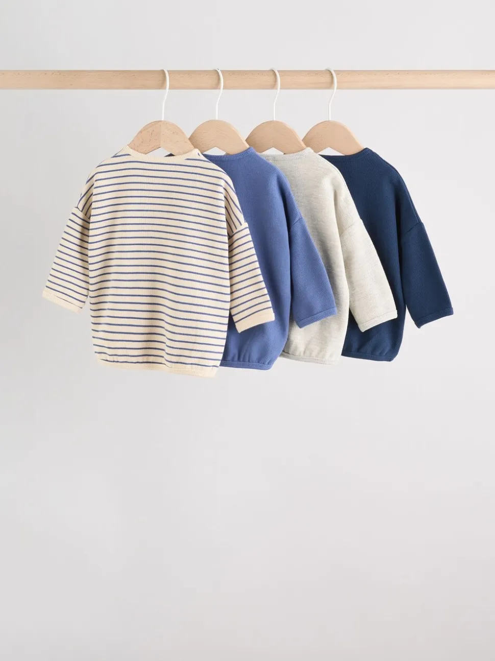 Blauw gestreept - Baby T-shirts met lange mouwen 4 stuks (0mnd-2jr)