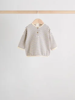 Blauw gestreept - Baby T-shirts met lange mouwen 4 stuks (0mnd-2jr)