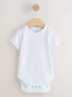 Blauw gestreept - Geweven bretelbroeken en bodysuit babyset (0mnd -2jr)
