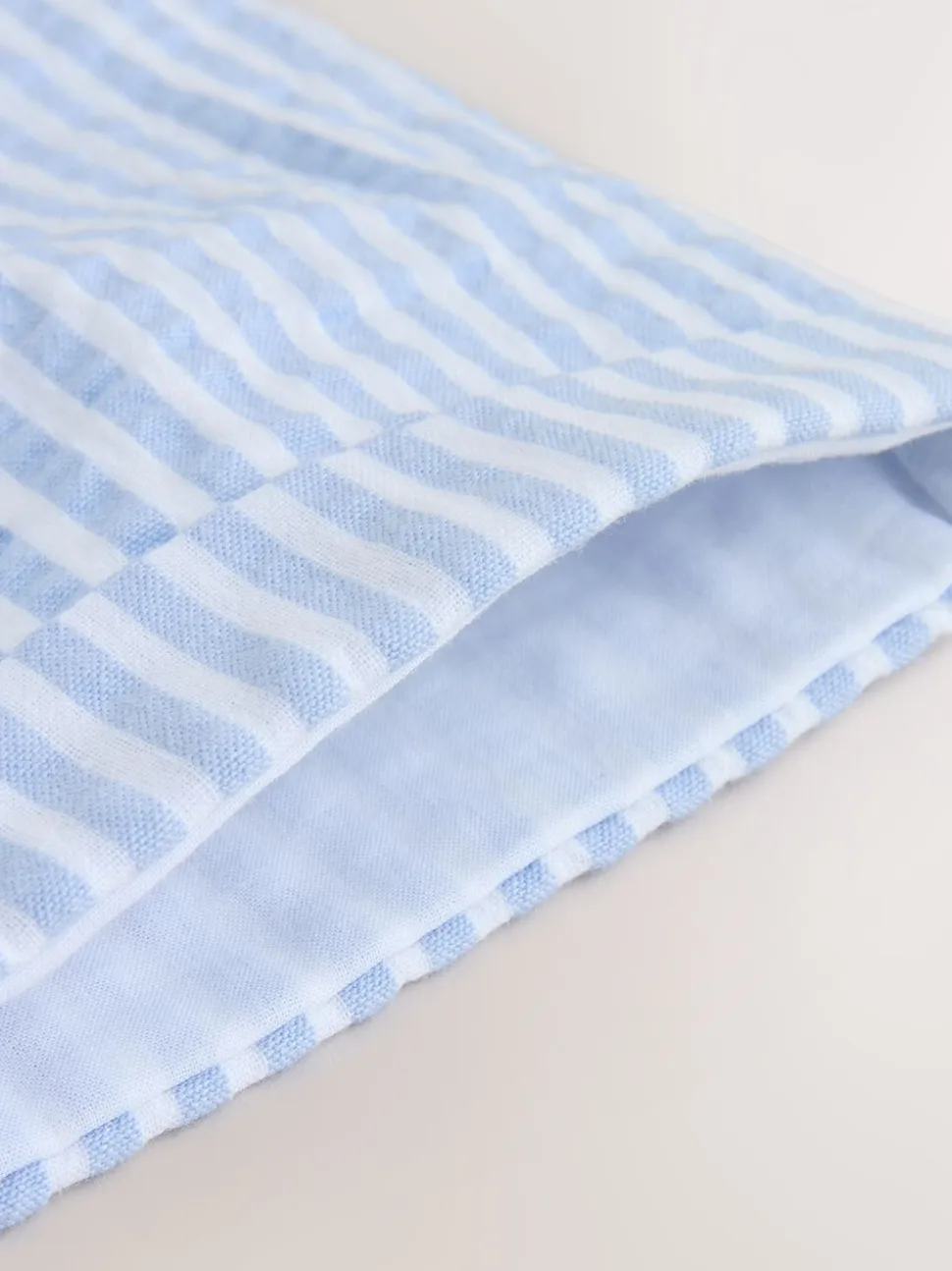 Blauw gestreept - Geweven bretelbroeken en bodysuit babyset (0mnd -2jr)