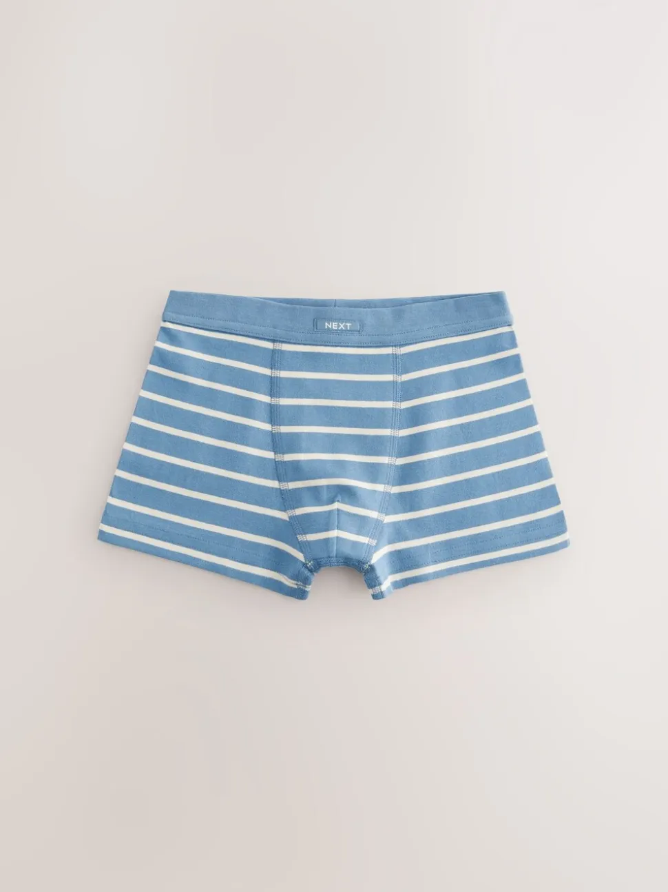 Blauw gestreept - Set van 7 boxershorts met zachte tailleband (2-16 jr)