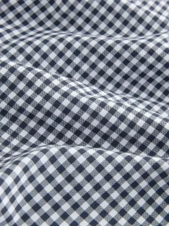 Blauw gingham/rood gingham - Set van 2 stuks strijkvrije Oxford-overhemden