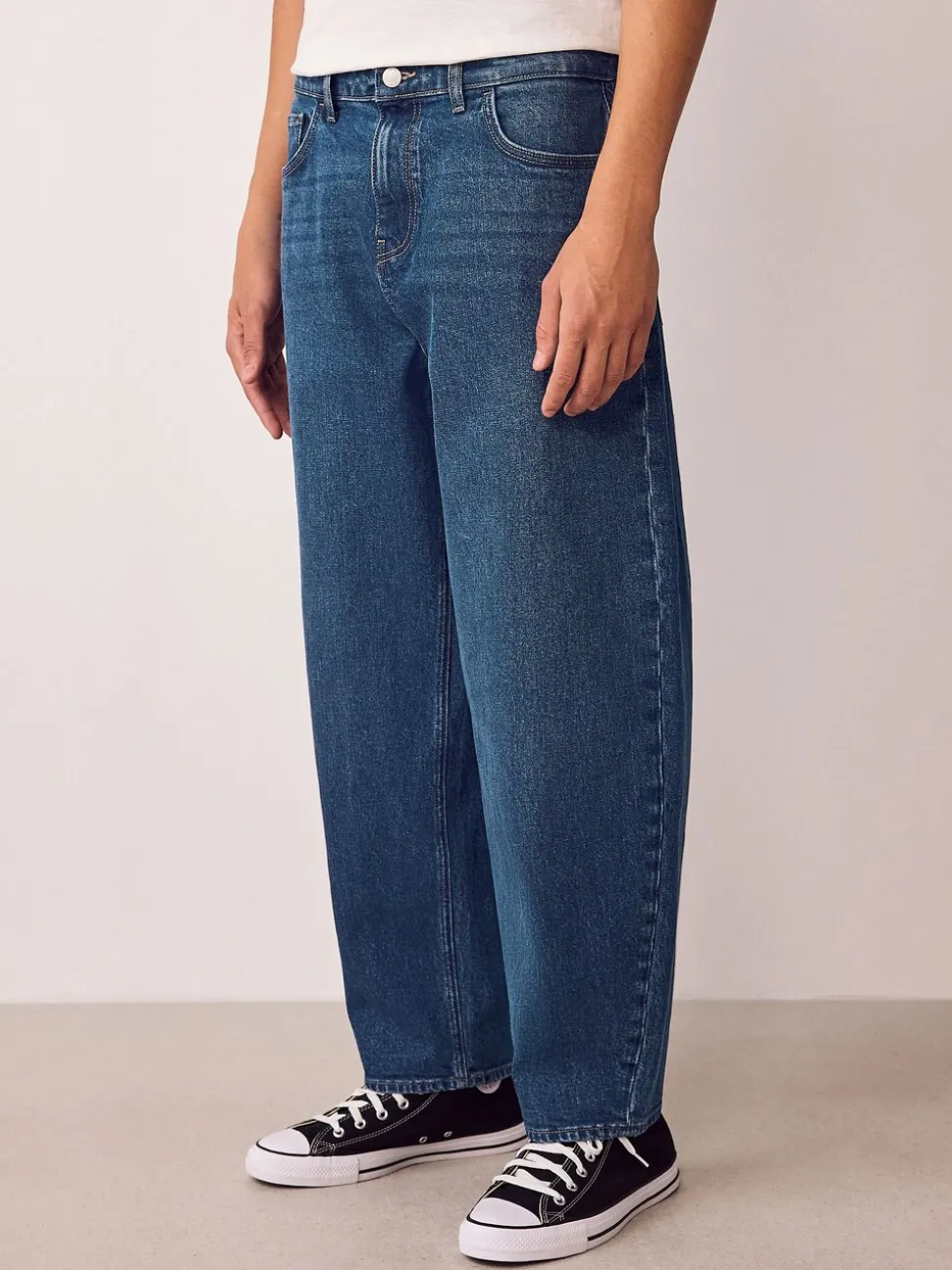 Blauw Klassiek Vintage - Barrel Fit - Vintage wash denim jeans