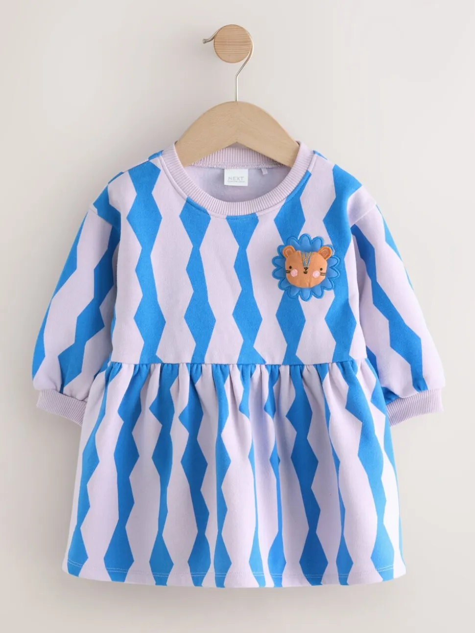 Blauw leeuw - Sweaterjurk (3 mnd-7 jr)