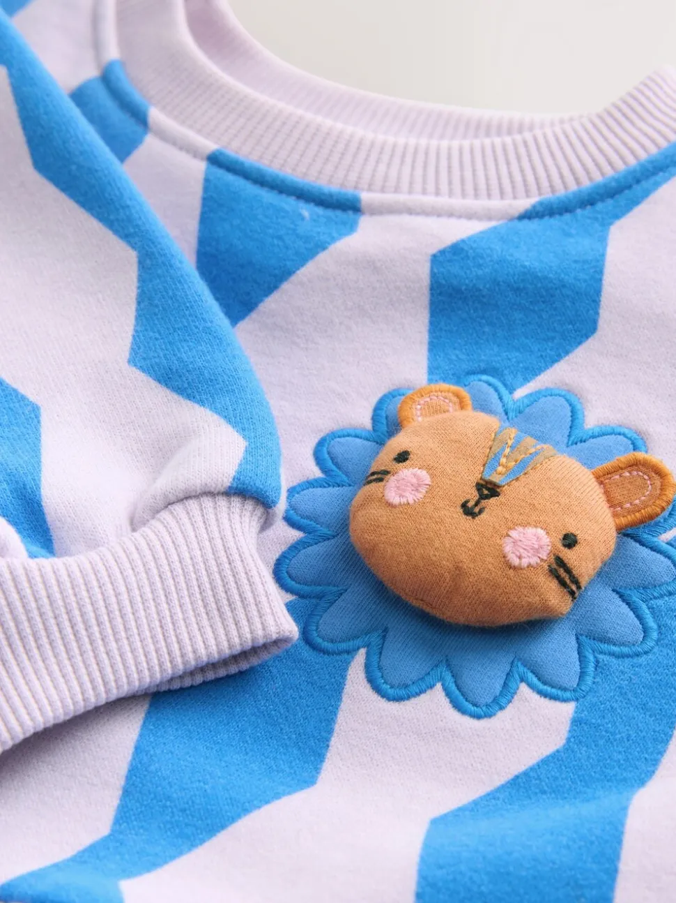 Blauw leeuw - Sweaterjurk (3 mnd-7 jr)