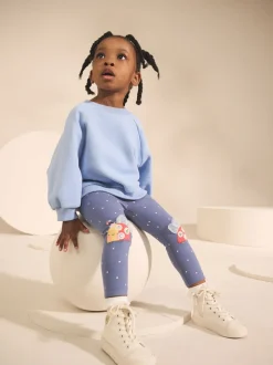 Blauw lieveheersbeestje - Versierde leggings (3 mnd-7 jr)