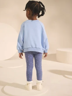 Blauw lieveheersbeestje - Versierde leggings (3 mnd-7 jr)