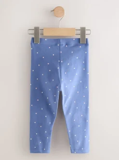 Blauw lieveheersbeestje - Versierde leggings (3 mnd-7 jr)