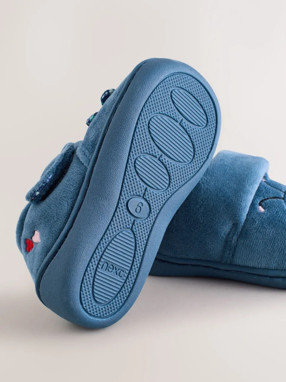 Blauw lieveheersbeestje - Pantoffels met antislip-zool