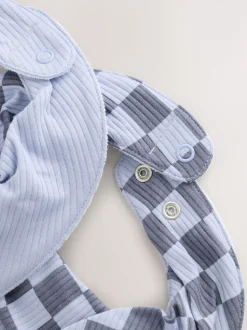 Blauw Little Brother - Verpakking met 2 babyslabbetjes