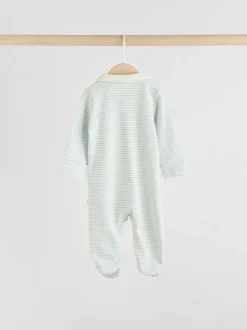 Blauw London - Verpakking van 3 babypyjama's (0-2jr)