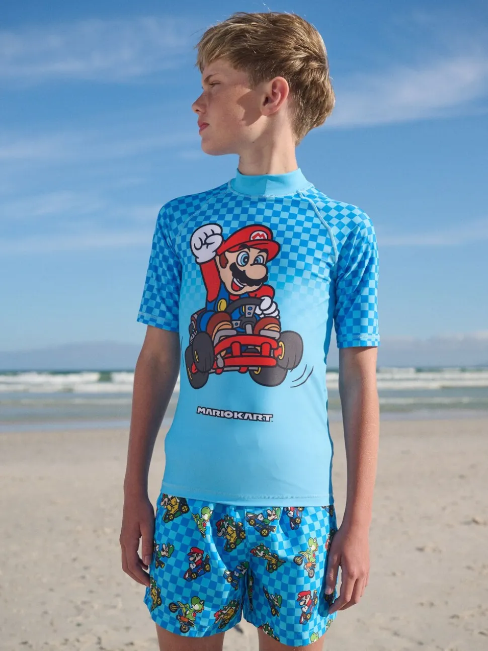 Blauw Mario - Surfhemdje (3-16 jr)