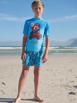 Blauw Mario - Surfhemdje (3-16 jr)