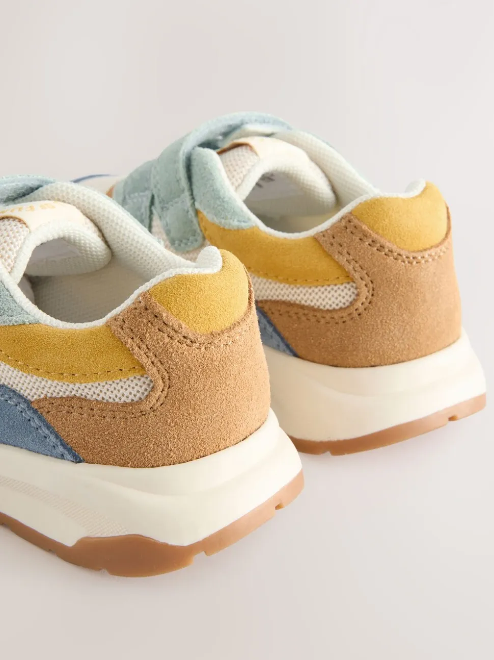 Blauw meerkleurig - Suède Trainers met Touch Fastening