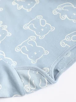 Blauw met beren - Set van 5 babyrompertjes