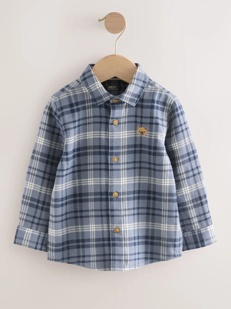 Blauw met beren - Shirt met Character lange mouwen (3mnd-7jr)