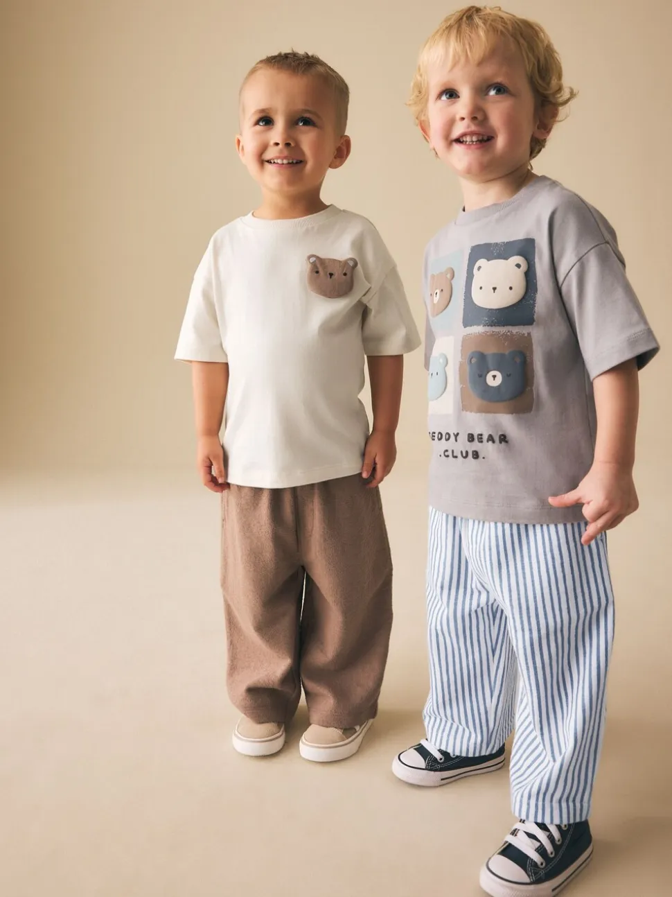Blauw met beren - Short Sleeve T-Shirt and Lightweight Joggers 2 Pack Set (3mths-7yrs)