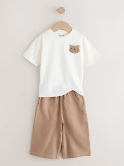 Blauw met beren - Short Sleeve T-Shirt and Lightweight Joggers 2 Pack Set (3mths-7yrs)