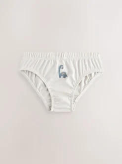 Blauw met dinosaurus - 100% katoenen bedrukte onderbroeken set van 5 (1.5-10jr)