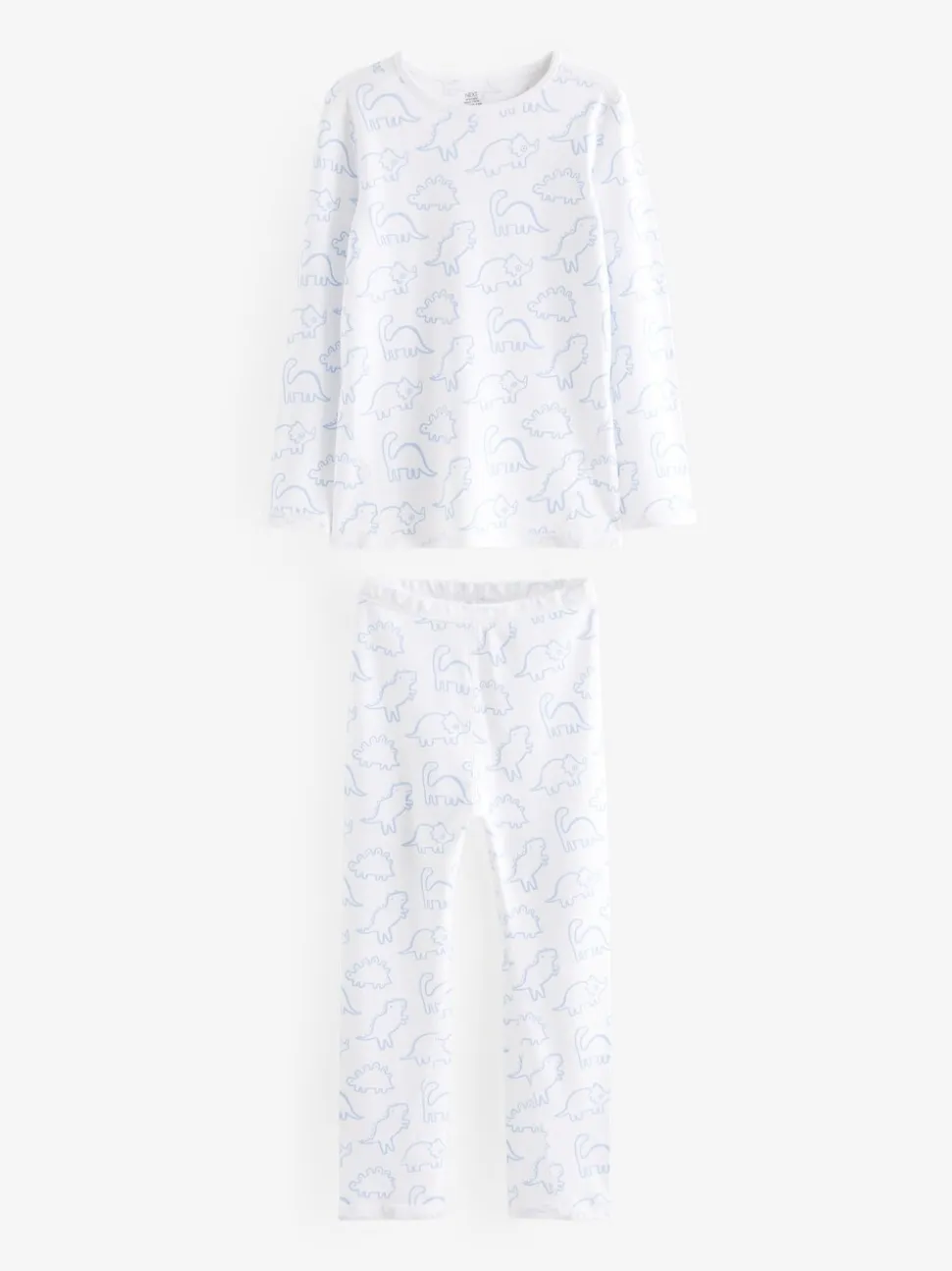 Blauw met dinosaurus - Huidvriendelijke pyjama's 2 stuks (9mnd -12jr)