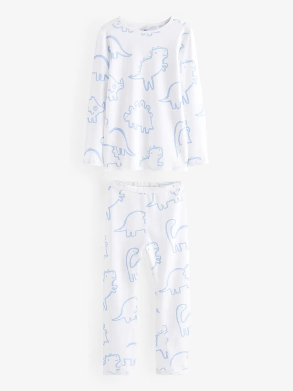 Blauw met dinosaurus - Huidvriendelijke pyjama's 2 stuks (9mnd -12jr)