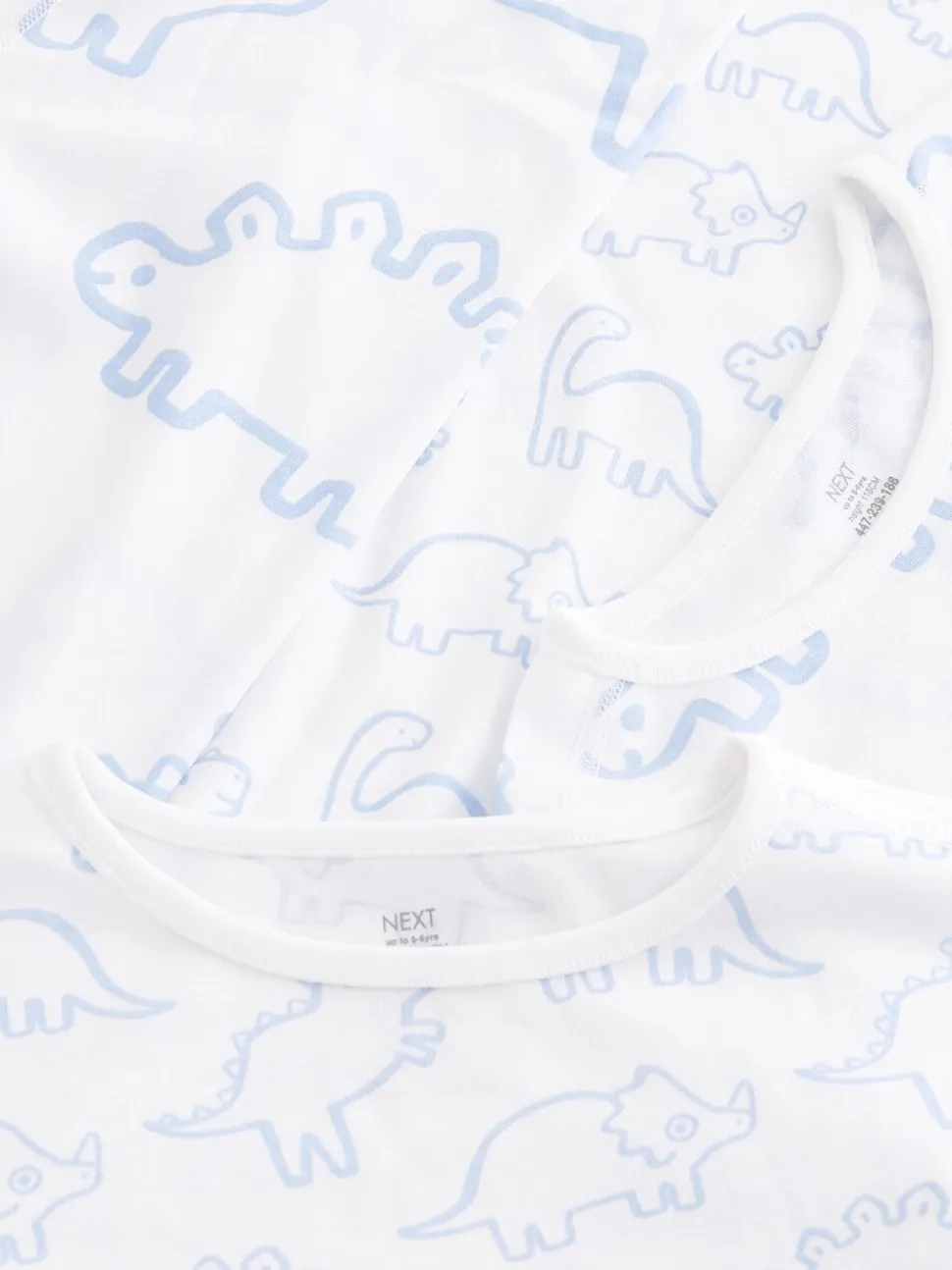 Blauw met dinosaurus - Huidvriendelijke pyjama's 2 stuks (9mnd -12jr)