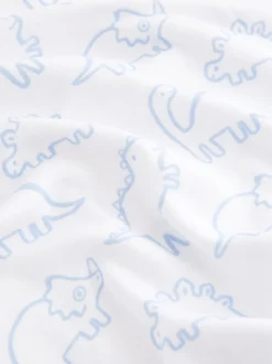 Blauw met dinosaurus - Huidvriendelijke pyjama's 2 stuks (9mnd -12jr)