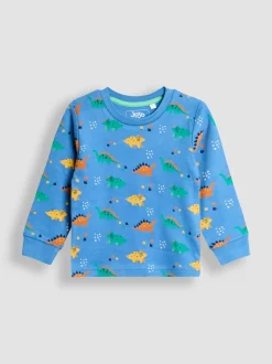 Blauw met dinosaurus - JoJo Maman Bébé Mix And Match 2 Pack Pyjamas