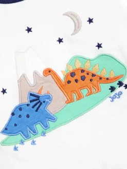 Blauw met dinosaurus - JoJo Maman Bébé Mix And Match 2 Pack Pyjamas