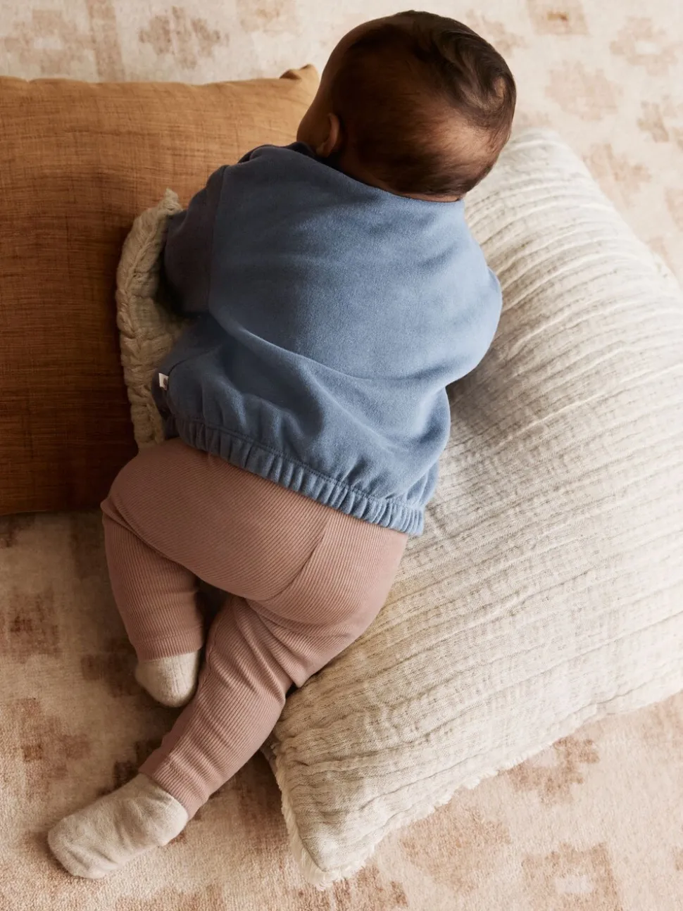 Blauw met dinosaurus - Set met baby-sweatshirt en legging (0mnd-3jr)