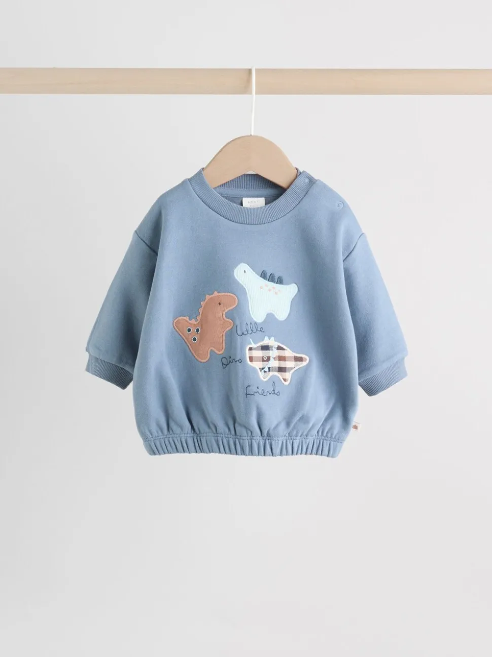 Blauw met dinosaurus - Set met baby-sweatshirt en legging (0mnd-3jr)