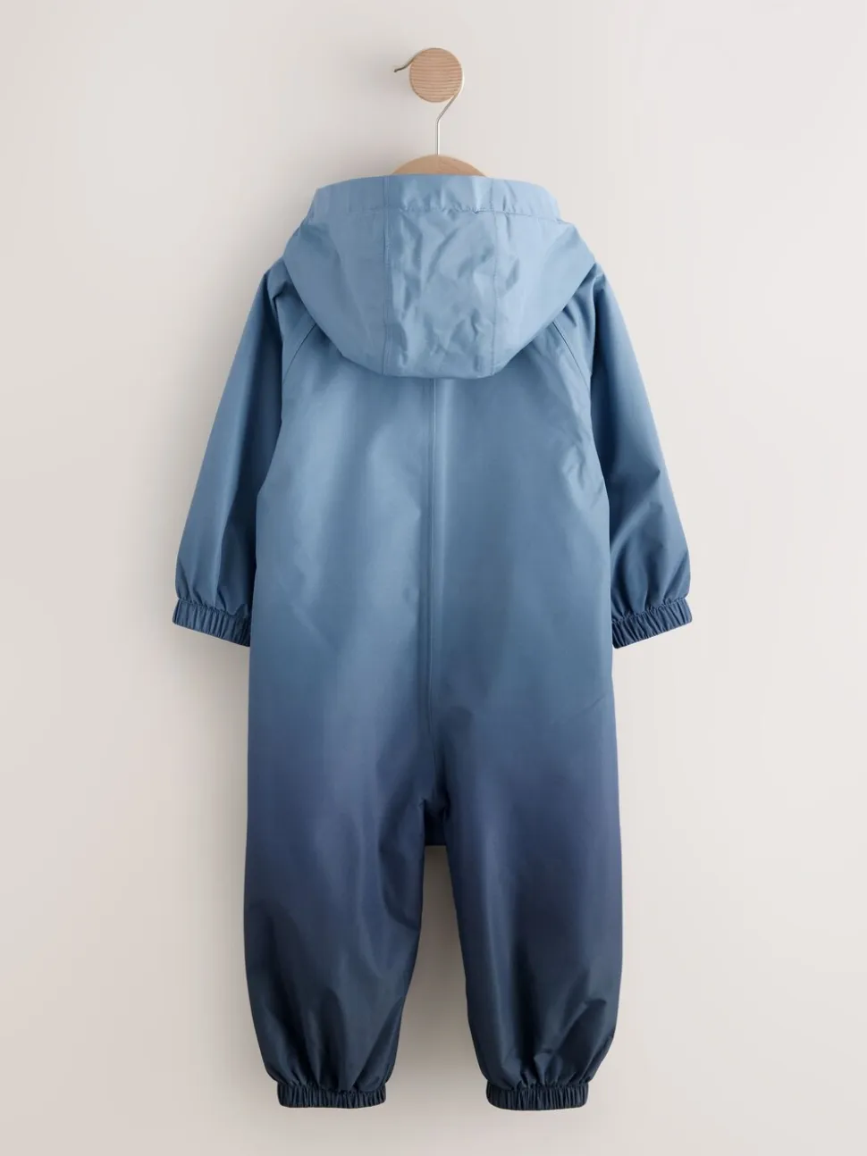 Blauw met dip dye - Waterdicht regenpak met fleecevoering (3 mnd-7 jr)
