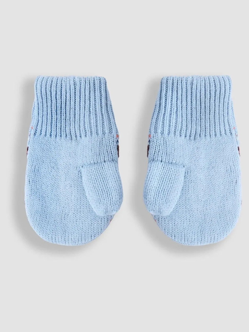 Blauw met fairislemotief - JoJo Maman Bébé - Wanten met fleecevoering