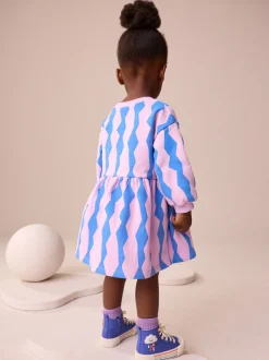 Blauw met figuurapplicatie - Hoge sneakers