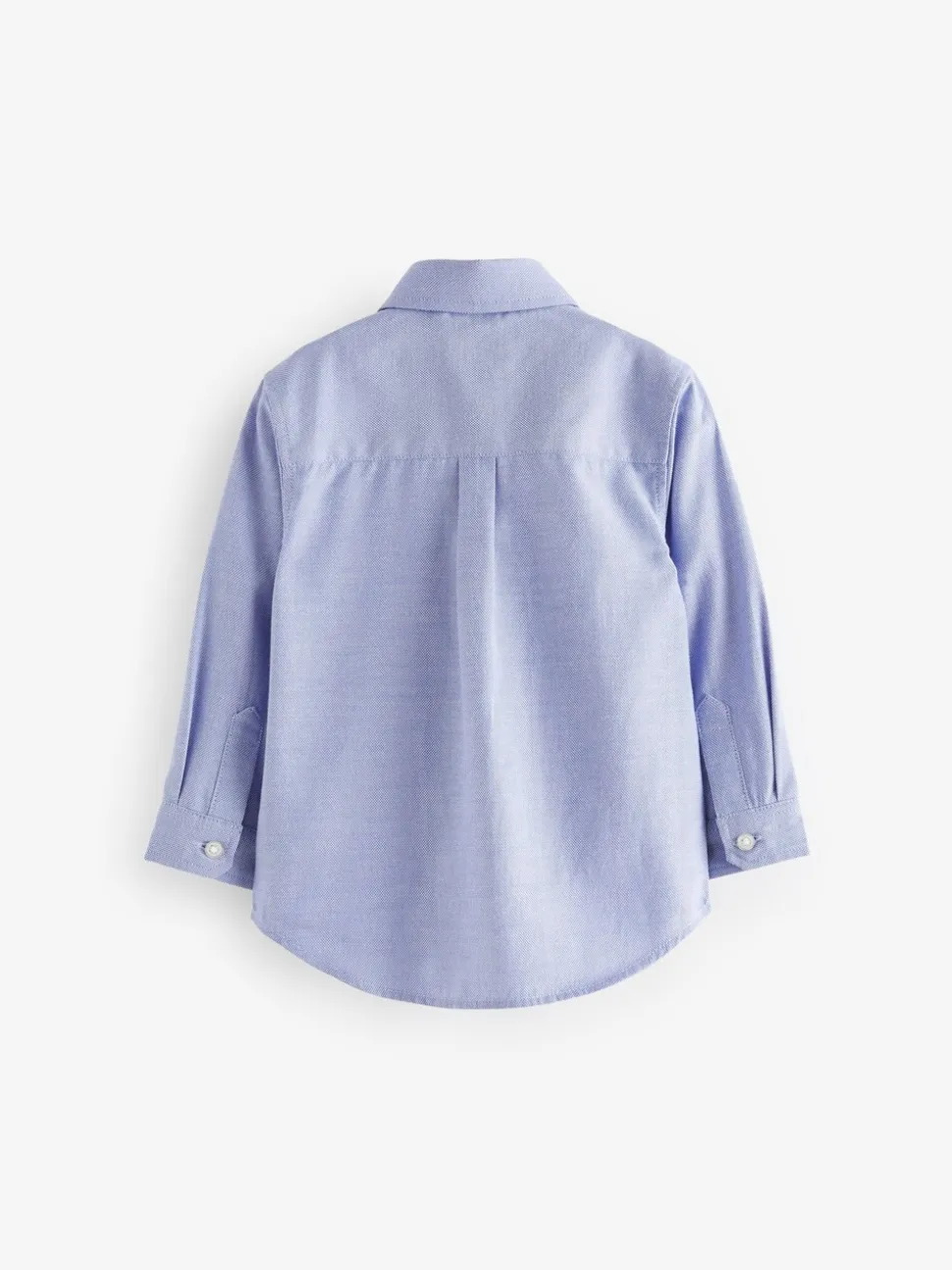 Blauw met figuurtjes - Oxford-overhemd met lange mouwen (3 mnd-7 jr)