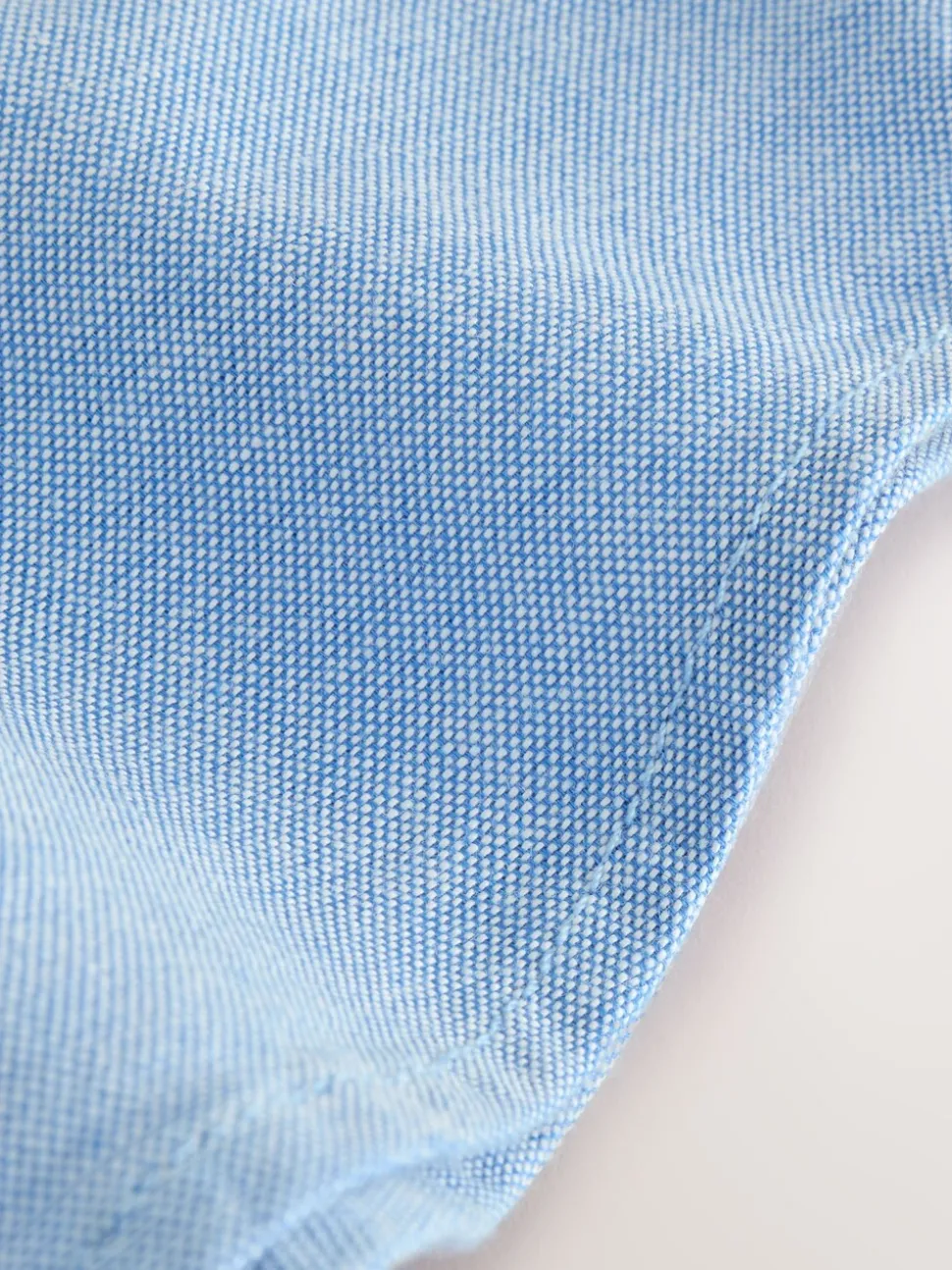 Blauw met figuurtjes - Oxford-overhemd met lange mouwen (3 mnd-7 jr)