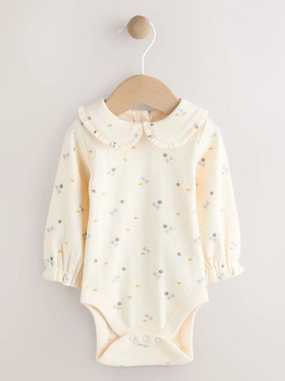Blauw met figuurtjes - Set van corduroy pinafore, bodysuit met lange mouwen en maillot voor baby's (0mnd-2jr)