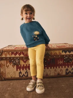 Blauw met hemellichamen - Sweatshirt met ronde hals (3 mnd-7 jr)