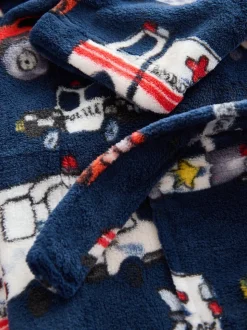 Blauw met hulpverleningsvoertuig - Jurk (9mnd-8jr)