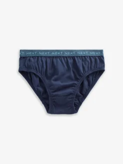 Blauw met jacquard tailleband - 100% katoenen slip verpakking van 5 (1,5 - 16 jr)