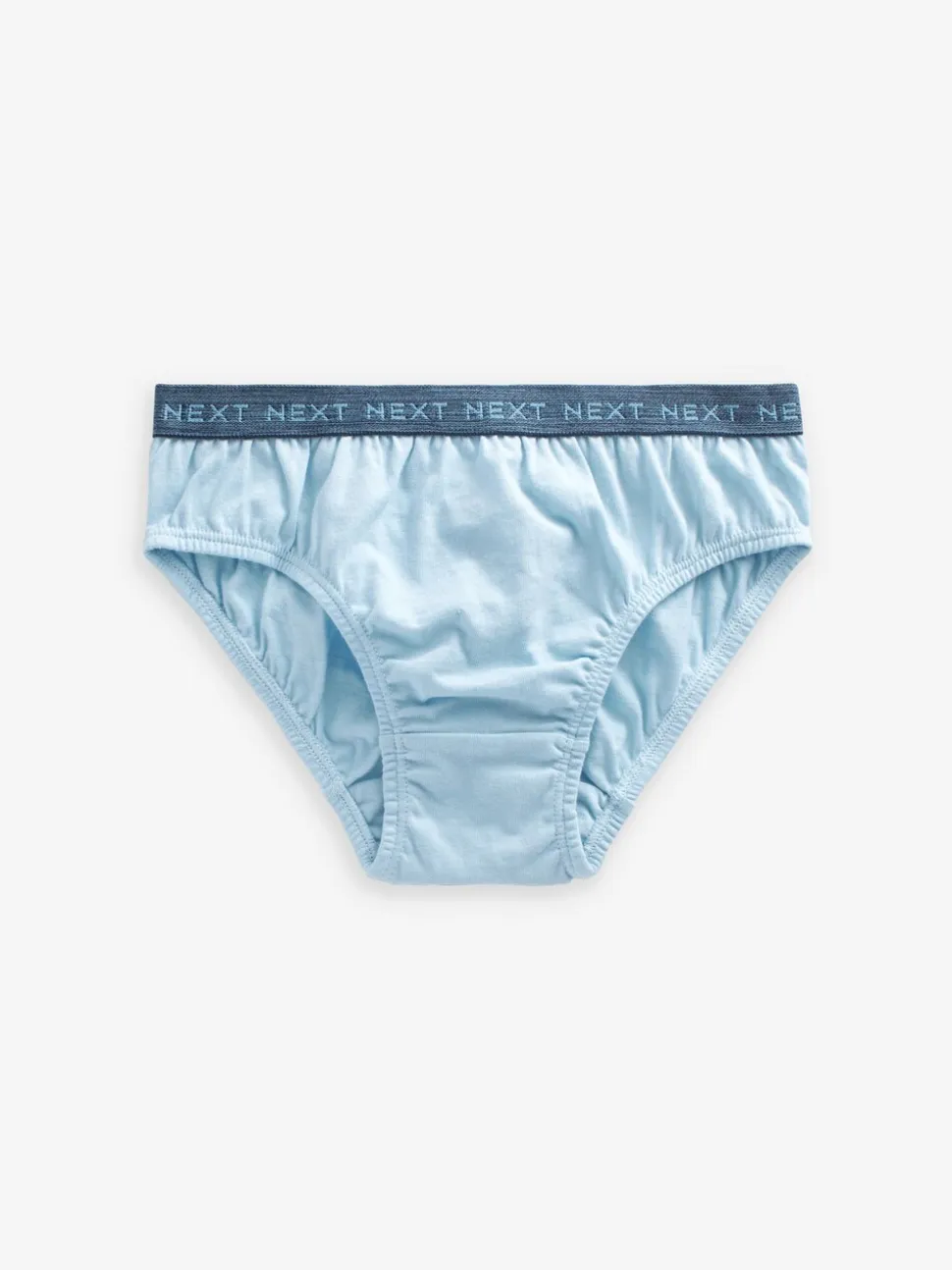 Blauw met jacquard tailleband - 100% katoenen slip verpakking van 5 (1,5 - 16 jr)