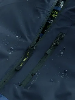 Blauw met kleurvlakken - Waterdichte gewatteerde binnenjas (3-16jr)