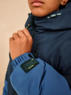 Blauw met kleurvlakken - Waterdichte gewatteerde binnenjas (3-16jr)