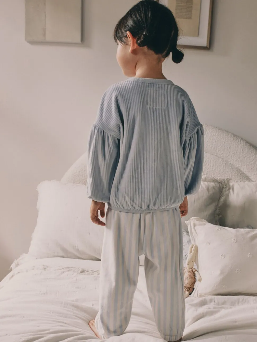 Blauw met muis - Behaaglijke fleece pyjama (9 mnd-10 jr)