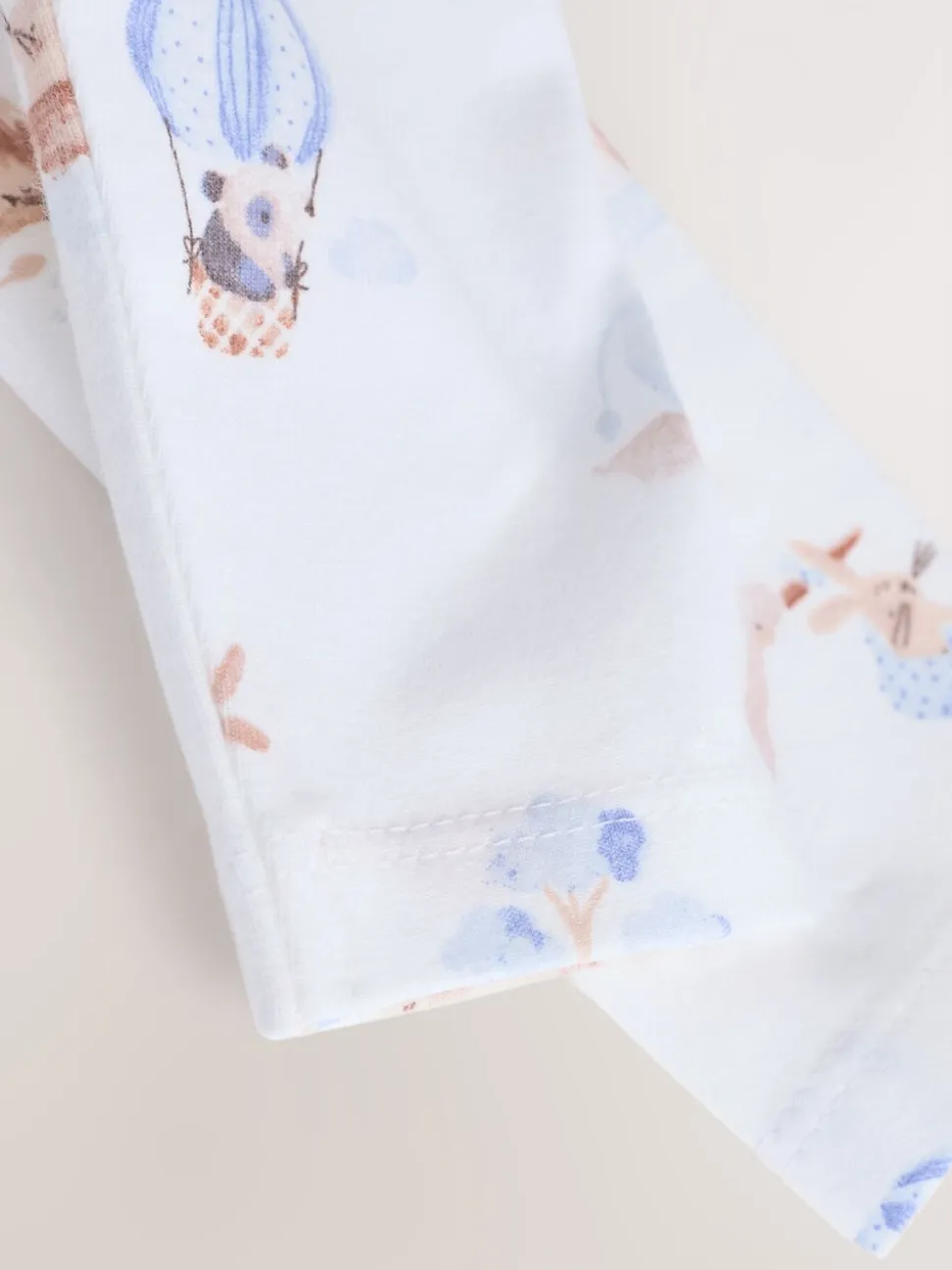 Blauw met olifantenprint - Baby Velours bretelbroeken en Bodysuit Set (0mths-3yrs)